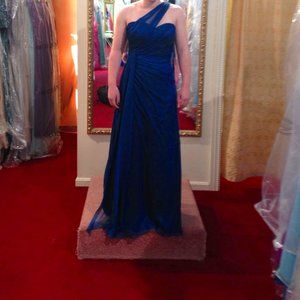 Faviana Formal Gown or Prom Dress- Blue/Green & Elegant